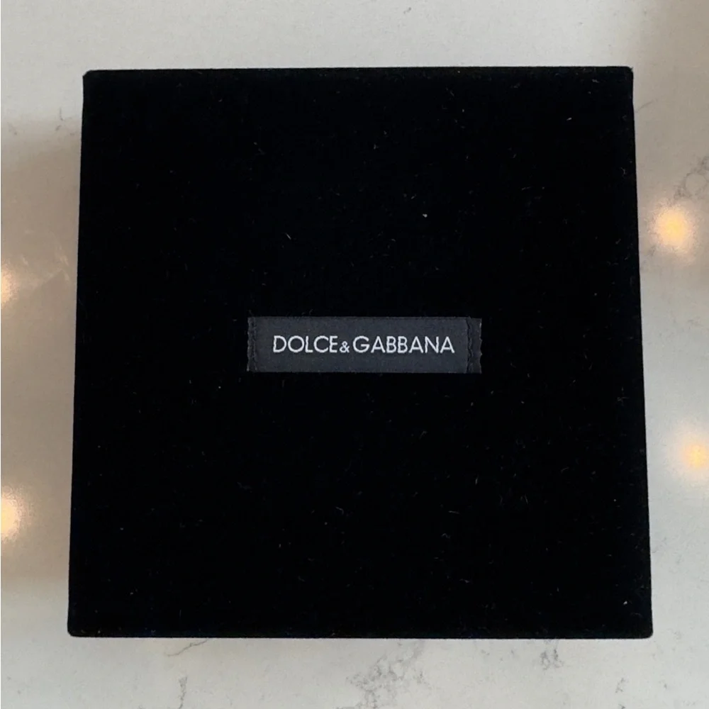 Dolce & Gabbana Gold Logo Earrings (Large) - Picture 4 of 5